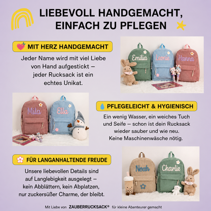 Zauberrucksack® Personalisierter Cord-Rucksack