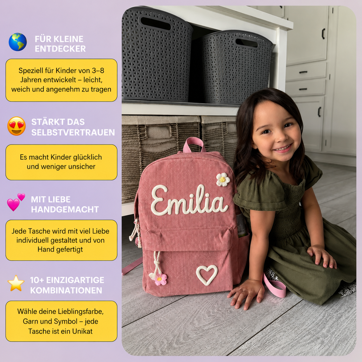 Zauberrucksack® Personalisierter Cord-Rucksack